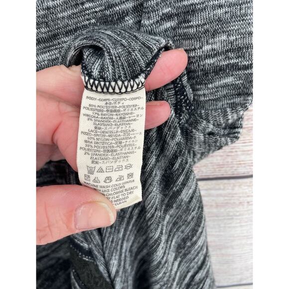 Free People Lace Striped High Slits Tank Maxi Dress Women's Size XS Gray/Black - Picture 8 of 10